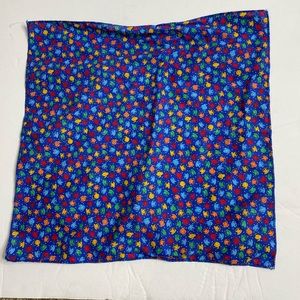 Vintage Tea Cup and Saucer Print Square Tea Towel/Handkerchief